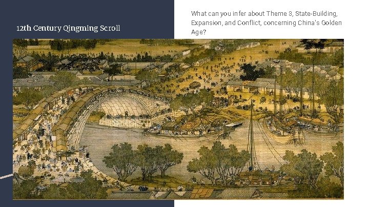 12 th Century Qingming Scroll What can you infer about Theme 3, State-Building, Expansion,