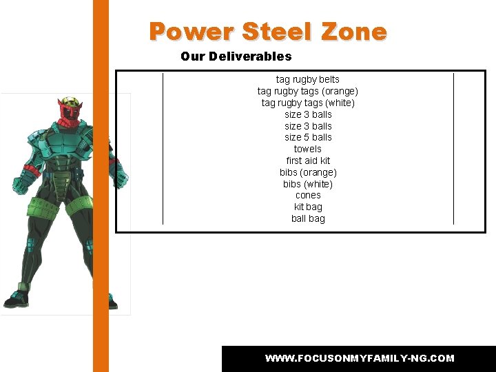 Power Steel Zone Our Deliverables tag rugby belts tag rugby tags (orange) tag rugby
