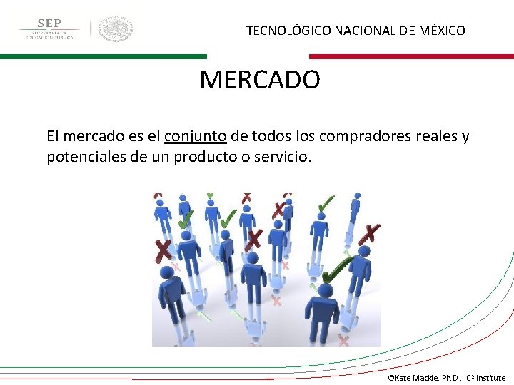 TECNOLÓGICO NACIONAL DE MÉXICO MERCADO El mercado es el conjunto de todos los compradores