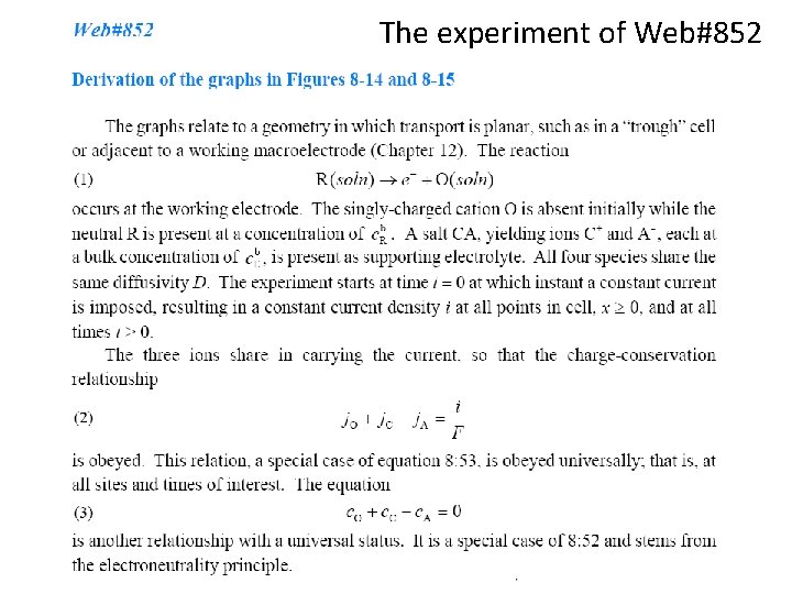 The experiment of Web#852 