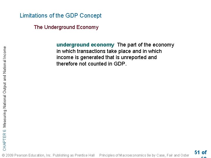Limitations of the GDP Concept CHAPTER 6 Measuring National Output and National Income The