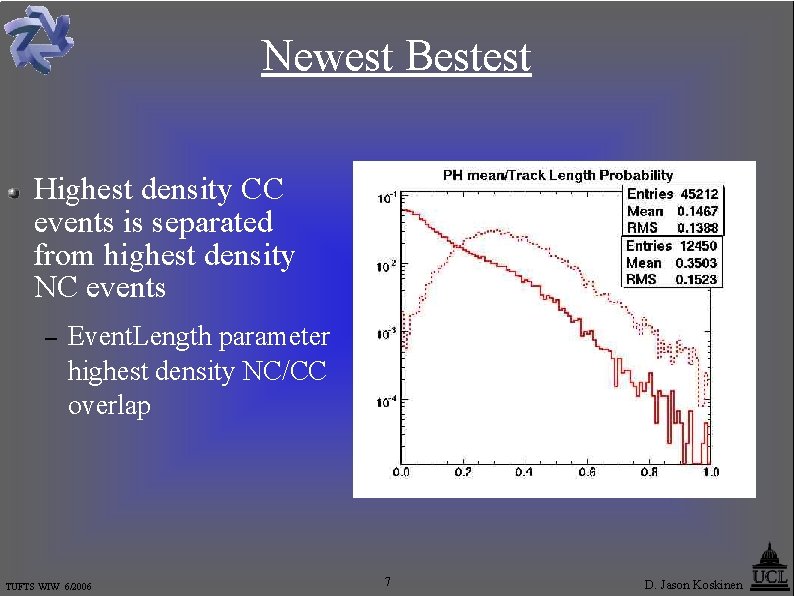 Newest Bestest Highest density CC events is separated from highest density NC events –