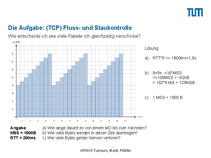 Die Aufgabe: (TCP) Fluss- und Staukontrolle Wie entscheide ich wie viele Pakete ich gleichzeitig