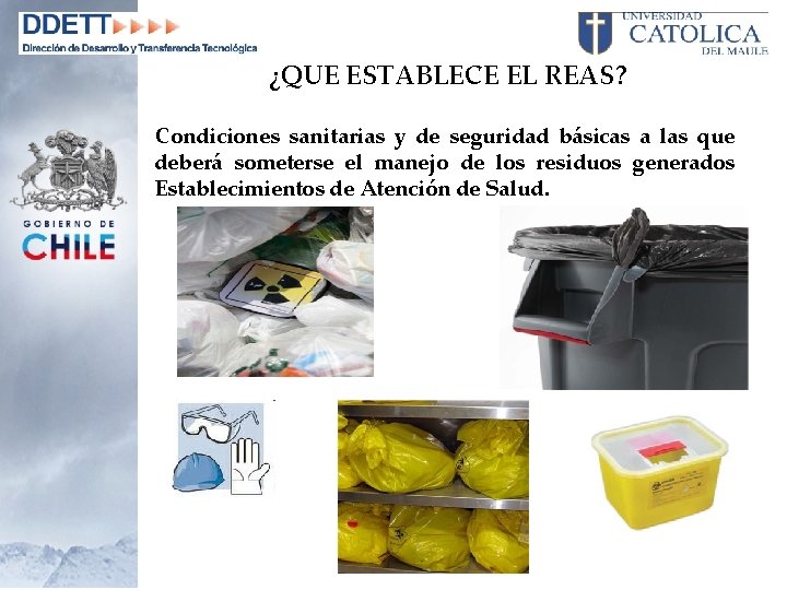 ¿QUE ESTABLECE EL REAS? Condiciones sanitarias y de seguridad básicas a las que deberá