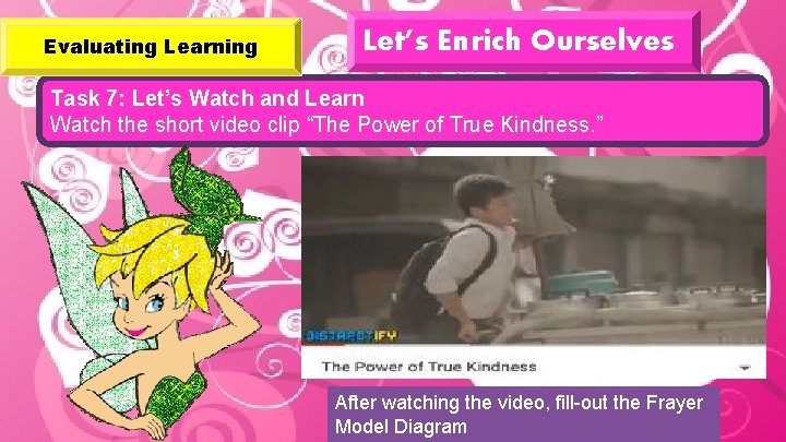 Evaluating Learning Let’s Enrich Ourselves Task 7: Let’s Watch and Learn Watch the short