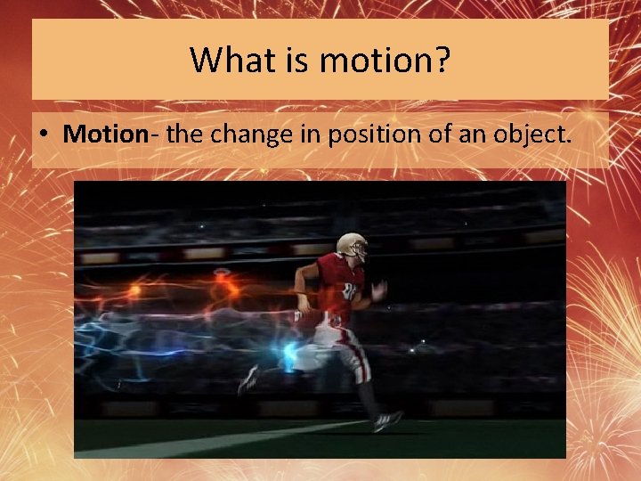 Motion Position and Frame of Reference Unit Standards