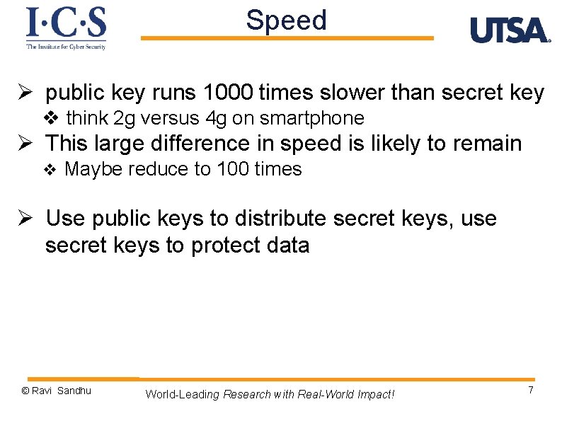 Speed Ø public key runs 1000 times slower than secret key v think 2