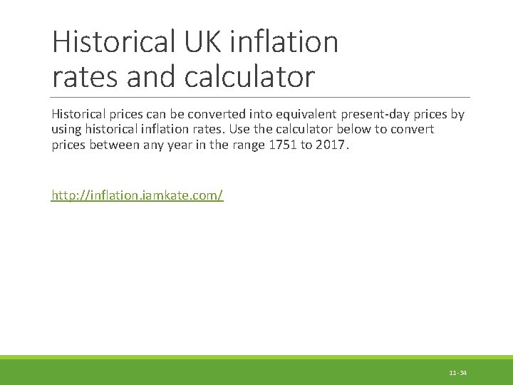 Historical UK inflation rates and calculator Historical prices can be converted into equivalent present-day