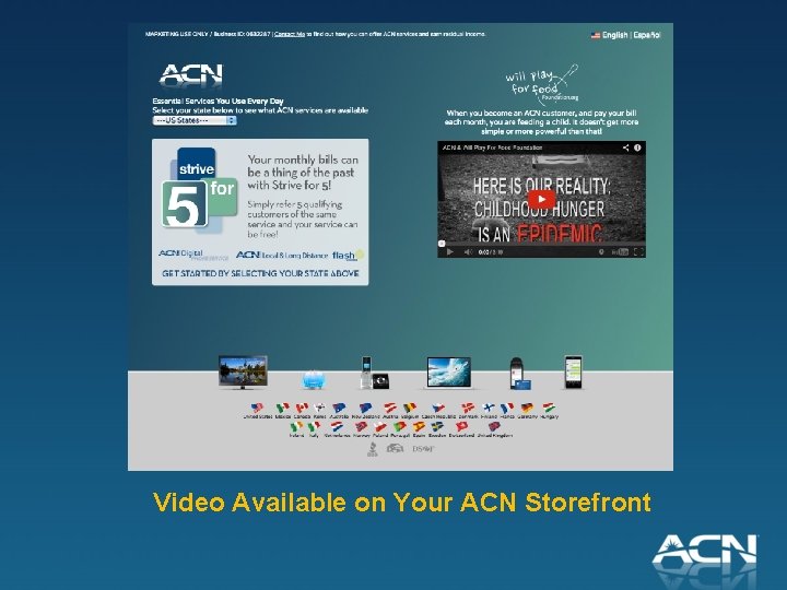 Video Available on Your ACN Storefront 