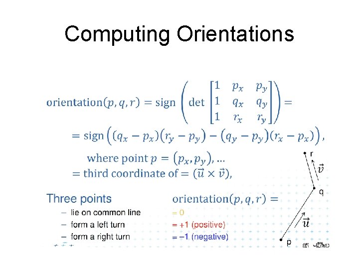 Computing Orientations 