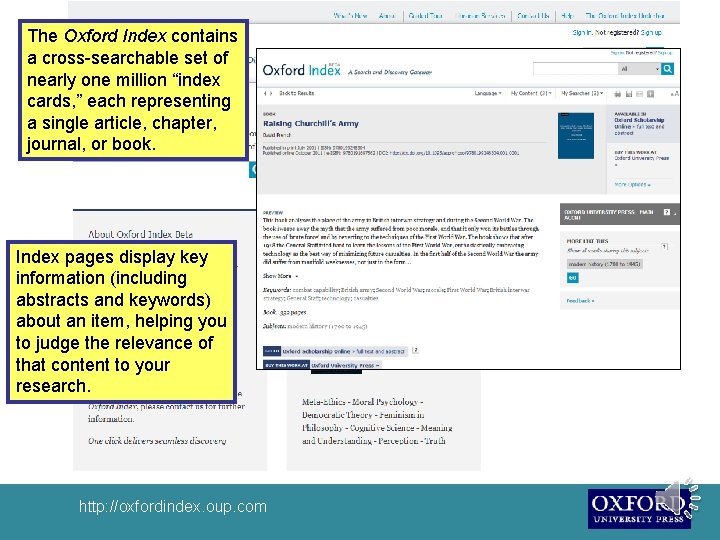 The Oxford Index contains a cross-searchable set of nearly one million “index cards, ”