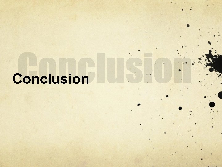 Conclusion 