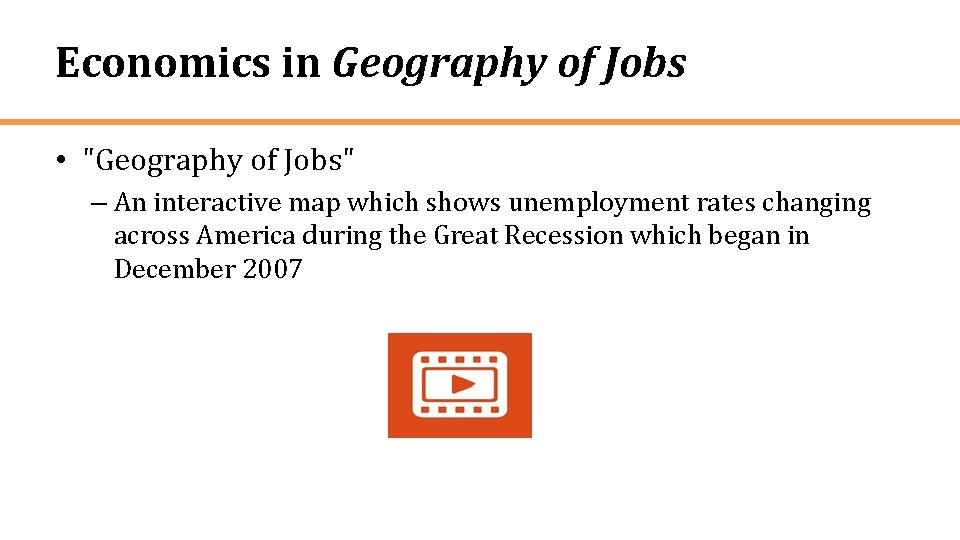 Economics in Geography of Jobs • "Geography of Jobs" – An interactive map which