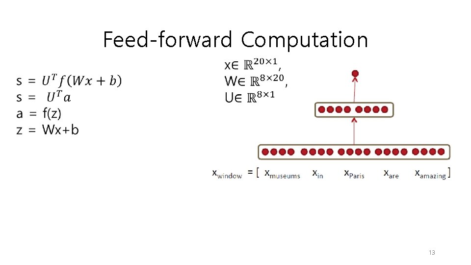 Feed-forward Computation 13 