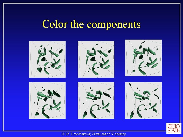 Color the components SC 05 Time-Varying Visualization Workshop 