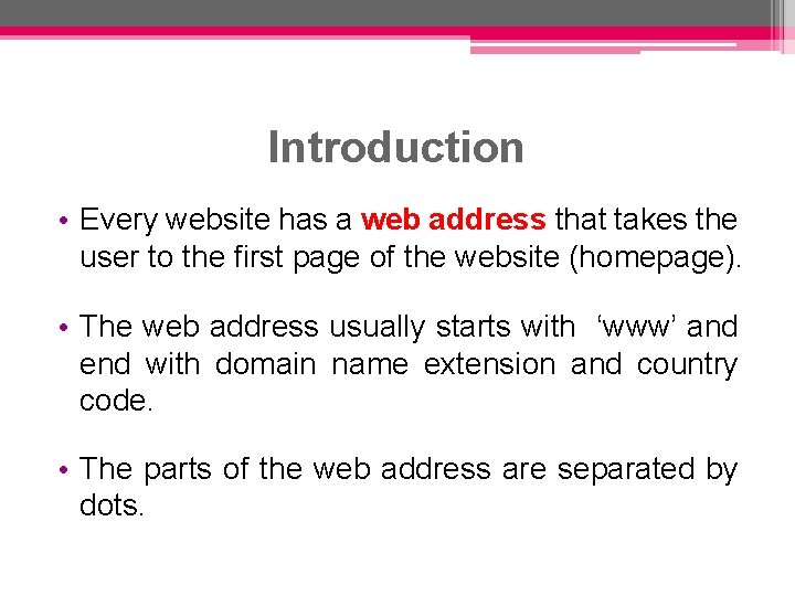 Web Introduction Structure 1 UNIT 15 Webpage Creator 2 Introduction Introduction
