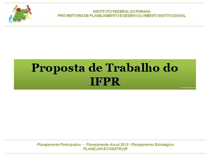 Proposta de Trabalho do IFPR 