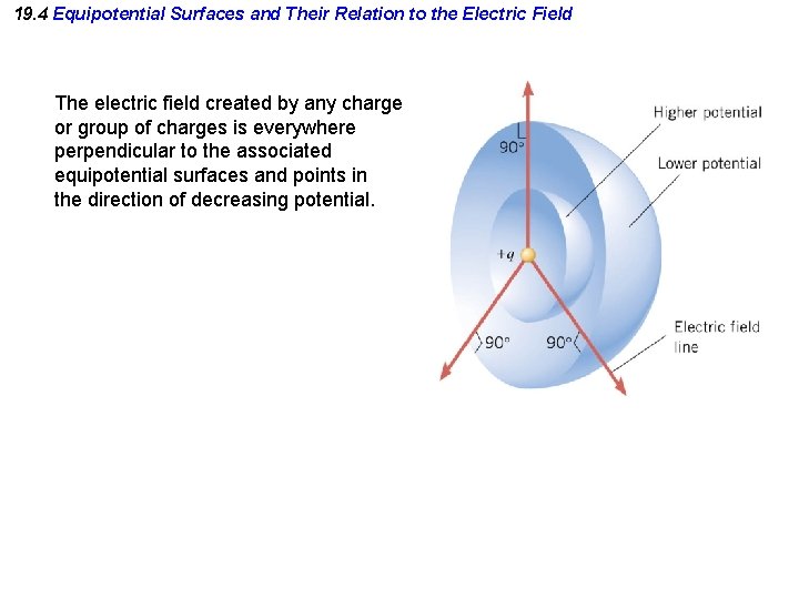 19. 4 Equipotential Surfaces and Their Relation to the Electric Field The electric field 19. 4 Equipotential Surfaces and Their Relation to the Electric Field The electric field