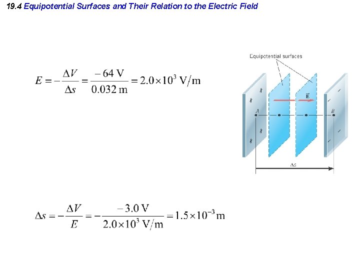 19. 4 Equipotential Surfaces and Their Relation to the Electric Field 19. 4 Equipotential Surfaces and Their Relation to the Electric Field