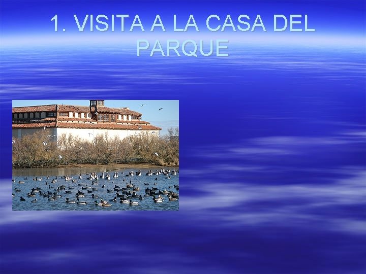 1. VISITA A LA CASA DEL PARQUE 