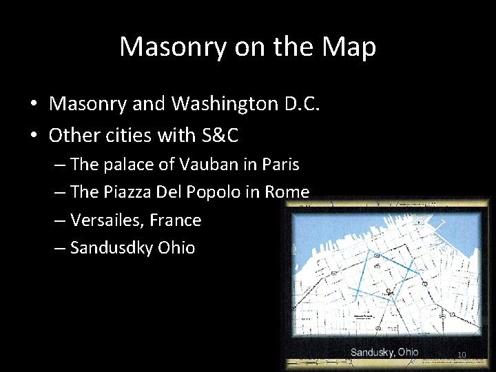 Masonry on the Map • Masonry and Washington D. C. • Other cities with