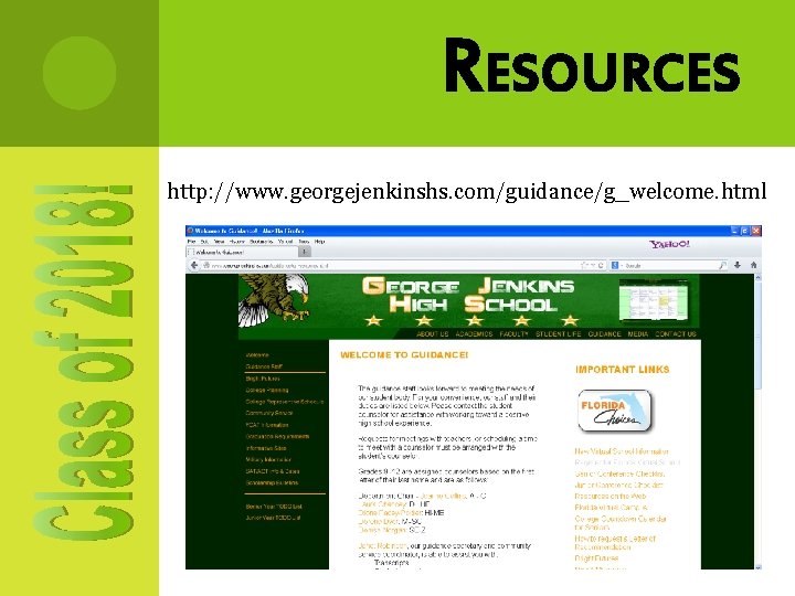 RESOURCES http: //www. georgejenkinshs. com/guidance/g_welcome. html 