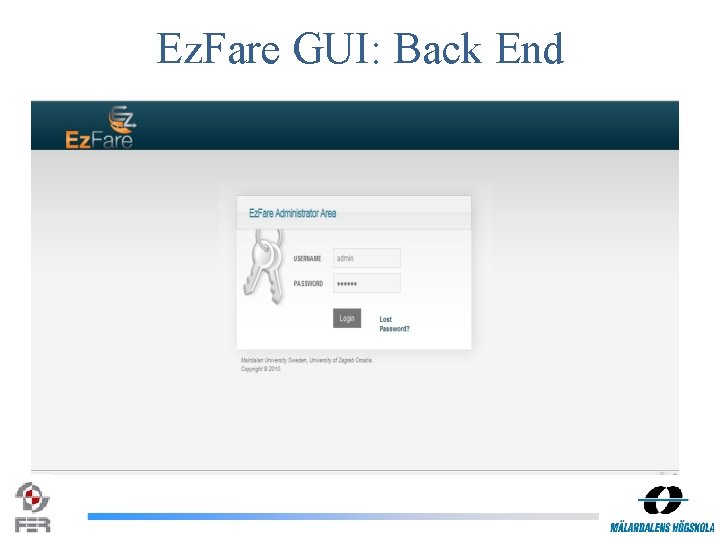 Ez. Fare GUI: Back End 