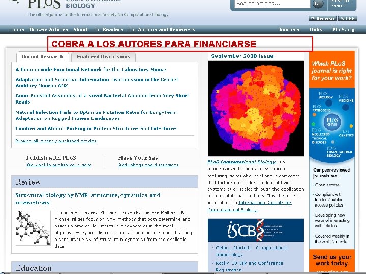 COBRA A LOS AUTORES PARA FINANCIARSE 