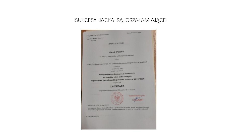 SUKCESY JACKA SĄ OSZAŁAMIAJĄCE 