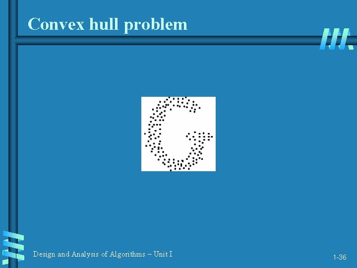 Convex hull problem Design and Analysis of Algorithms – Unit I 1 -36 