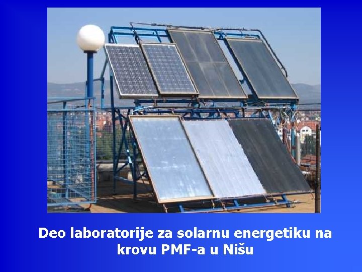 Deo laboratorije za solarnu energetiku na krovu PMF-a u Nišu 