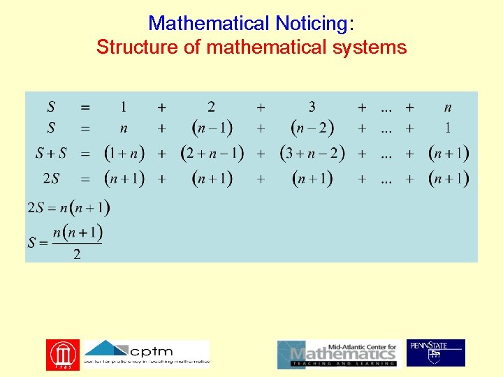 Mathematical Noticing: Structure of mathematical systems . 