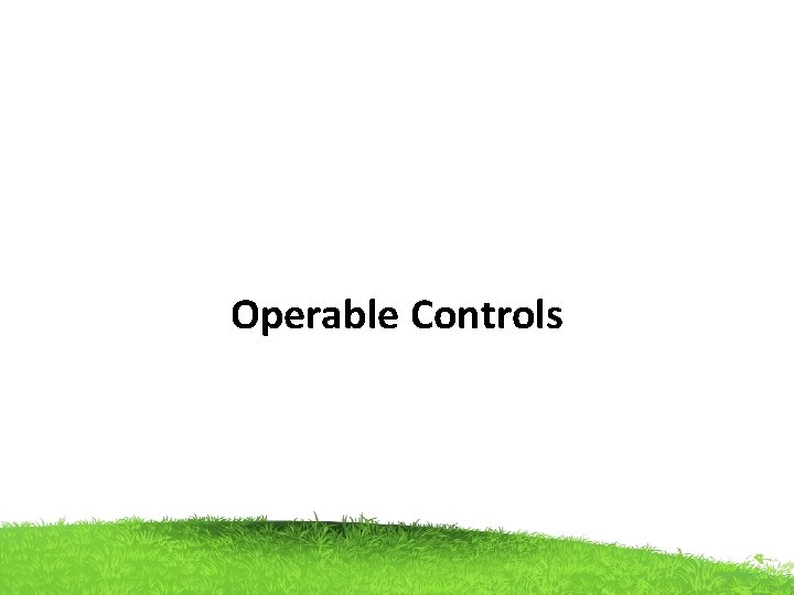 Operable Controls 