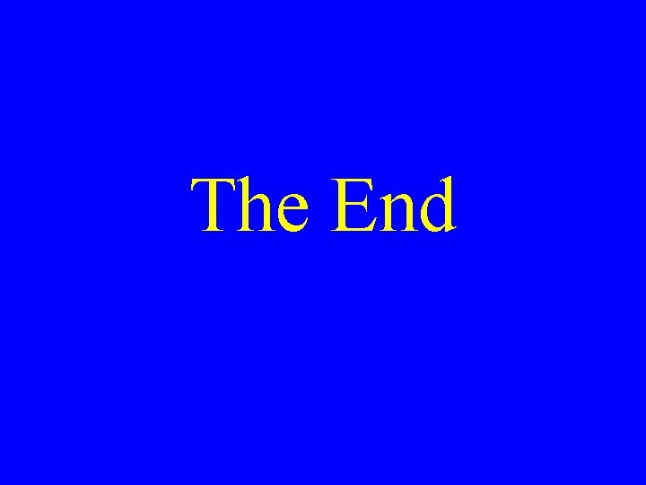 The End 