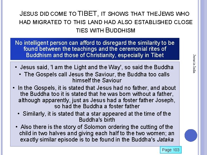 JESUS DID COME TO TIBET, IT SHOWS THAT THE JEWS WHO HAD MIGRATED TO