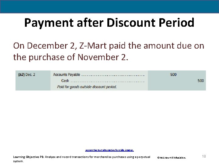 Payment after Discount Period On December 2, Z-Mart paid the amount due on the