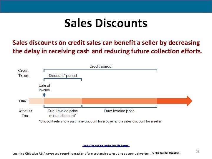 Sales Discounts Sales discounts on credit sales can benefit a seller by decreasing the