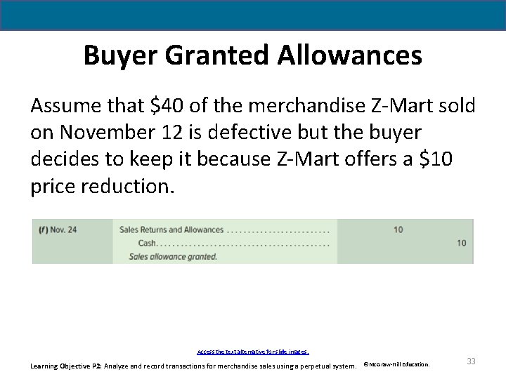 Buyer Granted Allowances Assume that $40 of the merchandise Z-Mart sold on November 12