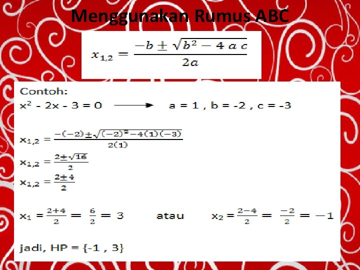 Menggunakan Rumus ABC 