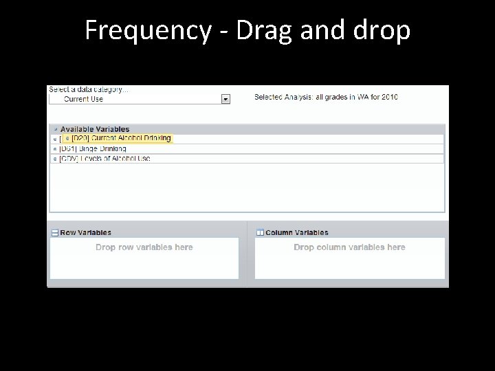 Frequency - Drag and drop 