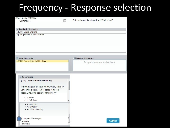 Frequency - Response selection 