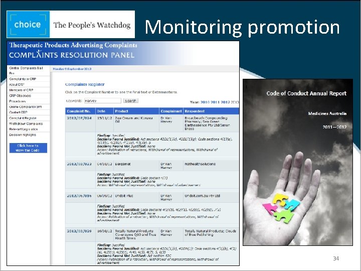 Monitoring promotion 34 