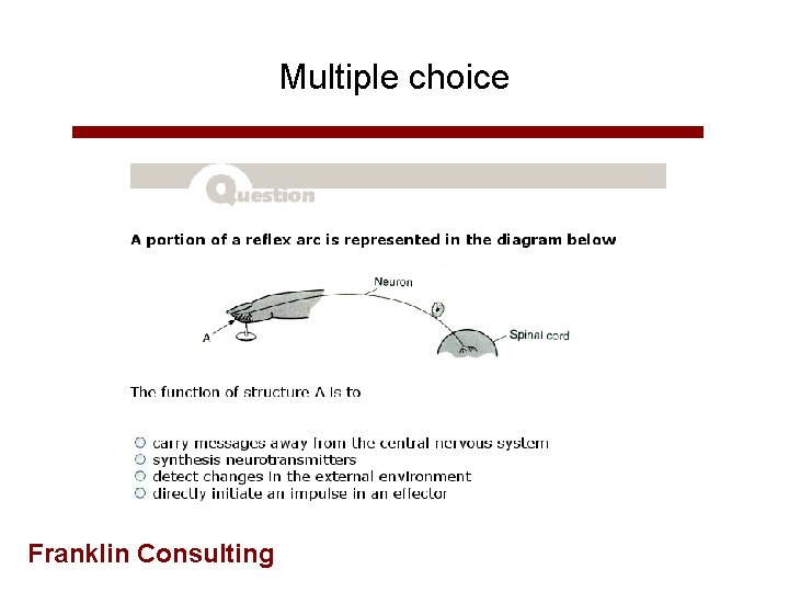 Multiple choice Franklin Consulting 