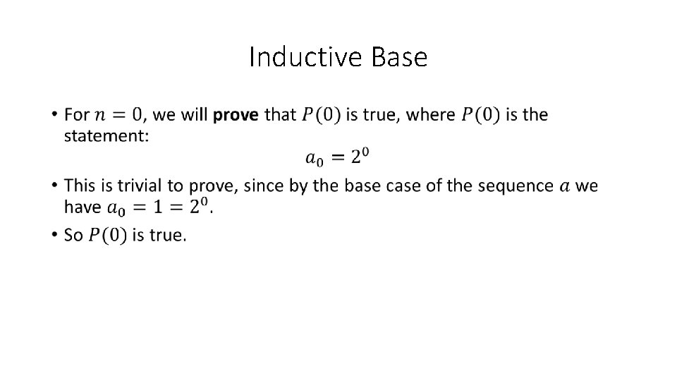 Inductive Base • 
