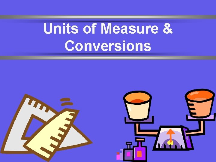 Units of Measure & Conversions 