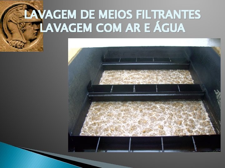 LAVAGEM DE MEIOS FILTRANTES LAVAGEM COM AR E ÁGUA 