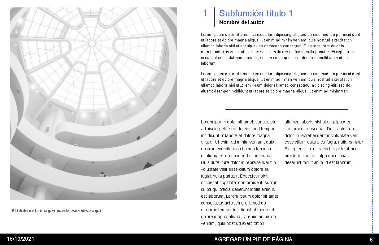 1 Subfunción título 1 Nombre del autor Lorem ipsum dolor sit amet, consectetur adipiscing