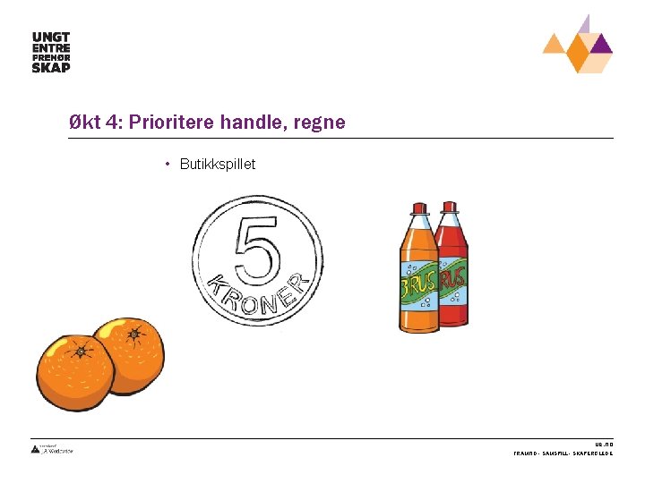 Økt 4: Prioritere handle, regne • Butikkspillet ue. no FRAMTID - SAMSPILL - SKAPERGLEDE