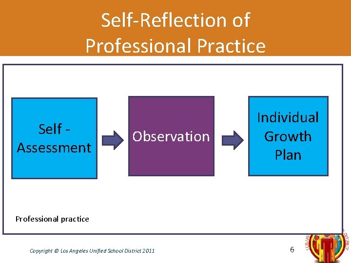 Self-Reflection of Professional Practice Self Assessment Observation Individual Growth Plan Professional practice Copyright ©