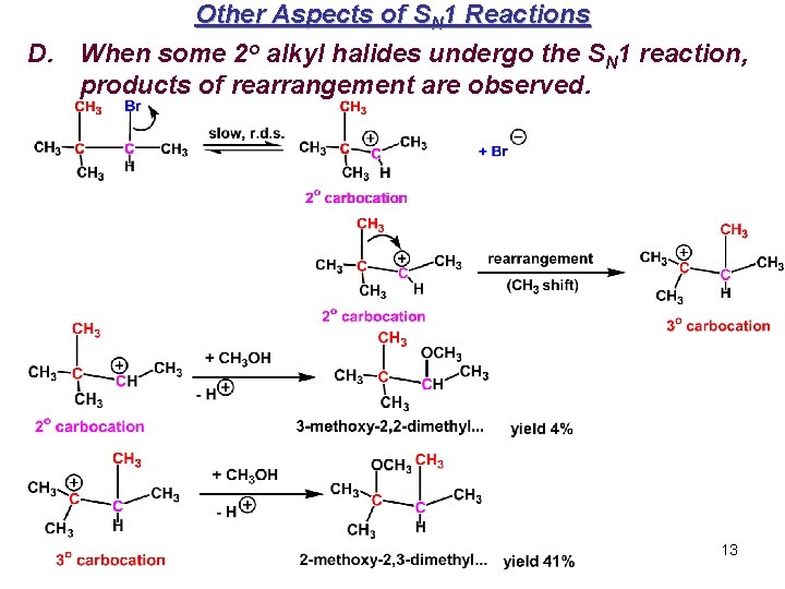 Other Aspects of SN 1 Reactions D. When some 2 o alkyl halides undergo
